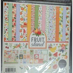 Carte Bella Fruit Stand Collection Kit 12x12 Double Sided Textured Paper MIP